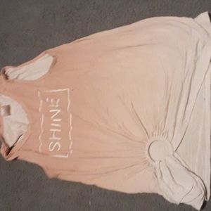 Pink to white ombre tank top